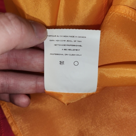 Citrine Hot Pink Vintage 2000s Y2K Fairycore Orange Threaded Dress 6 - Picture 12 of 12